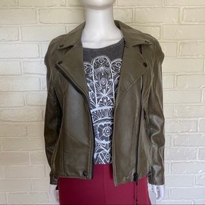 *Blank NYC Olive Green Vegan Leather Jacket